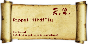 Rippel Mihály névjegykártya