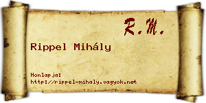 Rippel Mihály névjegykártya